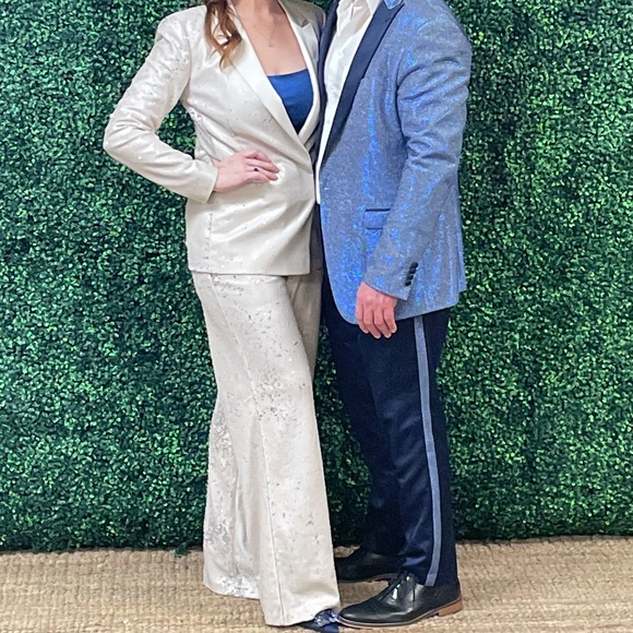 ASOS Full Sequin Suit Cream - Picture 3 of 6